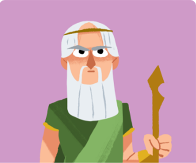 Illustration of old man