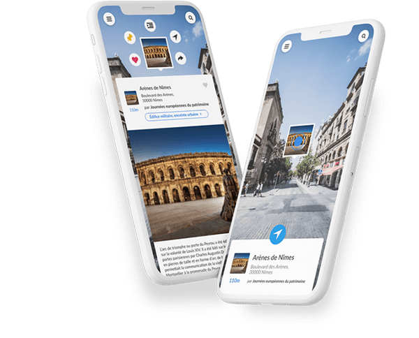 mobiles with a detailed pinpoint view and a outdoor augmented reality navigation