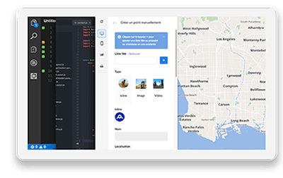 series of mobiles with view of the map creator
