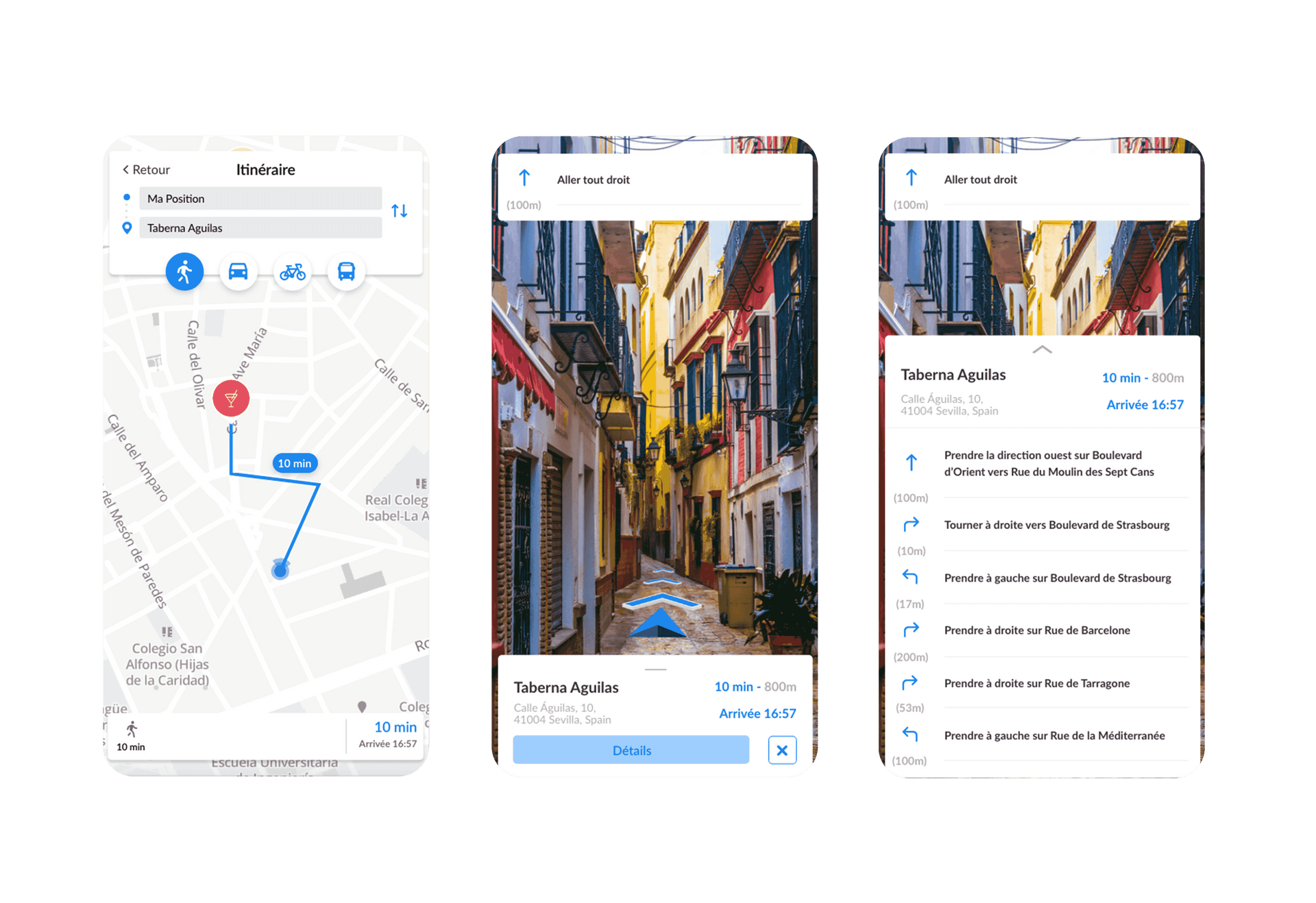 3 step by step pictures of navigation