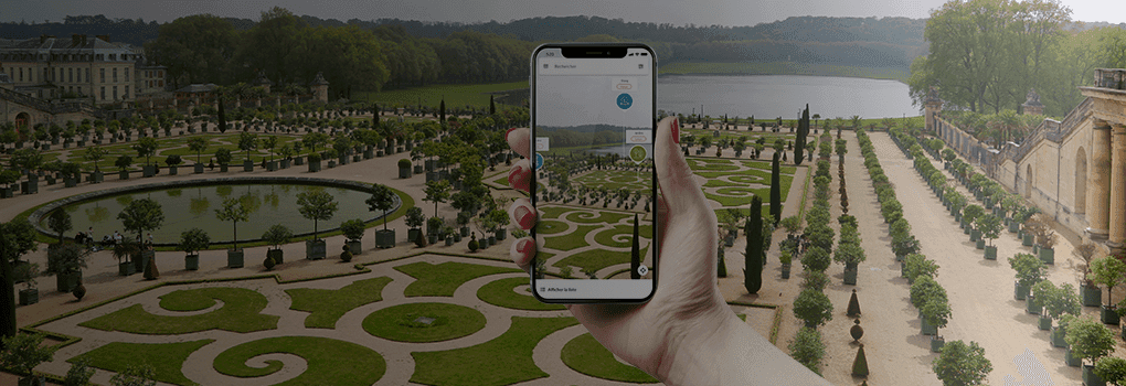 Footer banner with computer of Wemap map